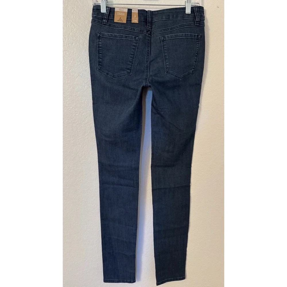 prAna Women's 2 Kayla High Rise Indigo Jean Organic Stretch Denim Tall 36
